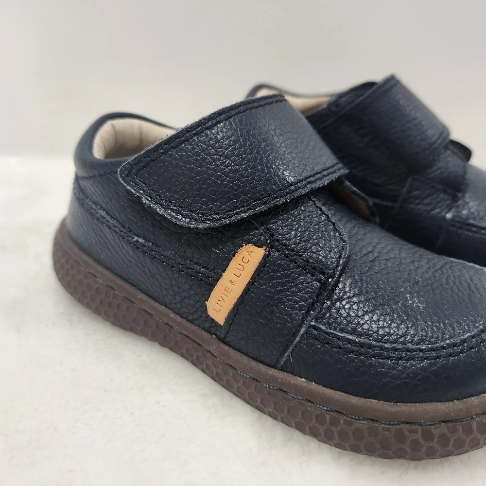 Livia & Luca Maverick Navy Blue Leather Boot Shoe Size 6M